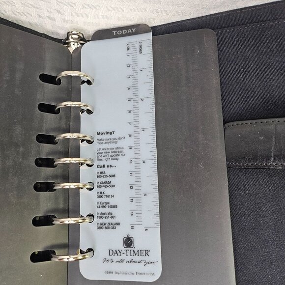 Day-Timer Black Leather Planner Binder With Strap Closure - Picture 7 of 7
